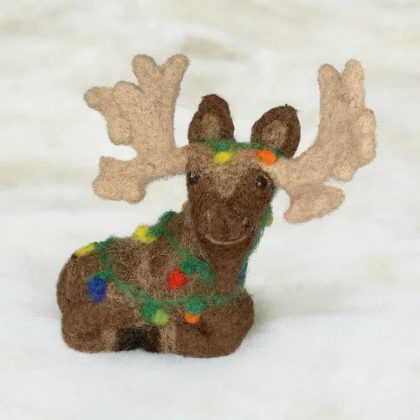 Spectacled Bear Hand Felted Ornament