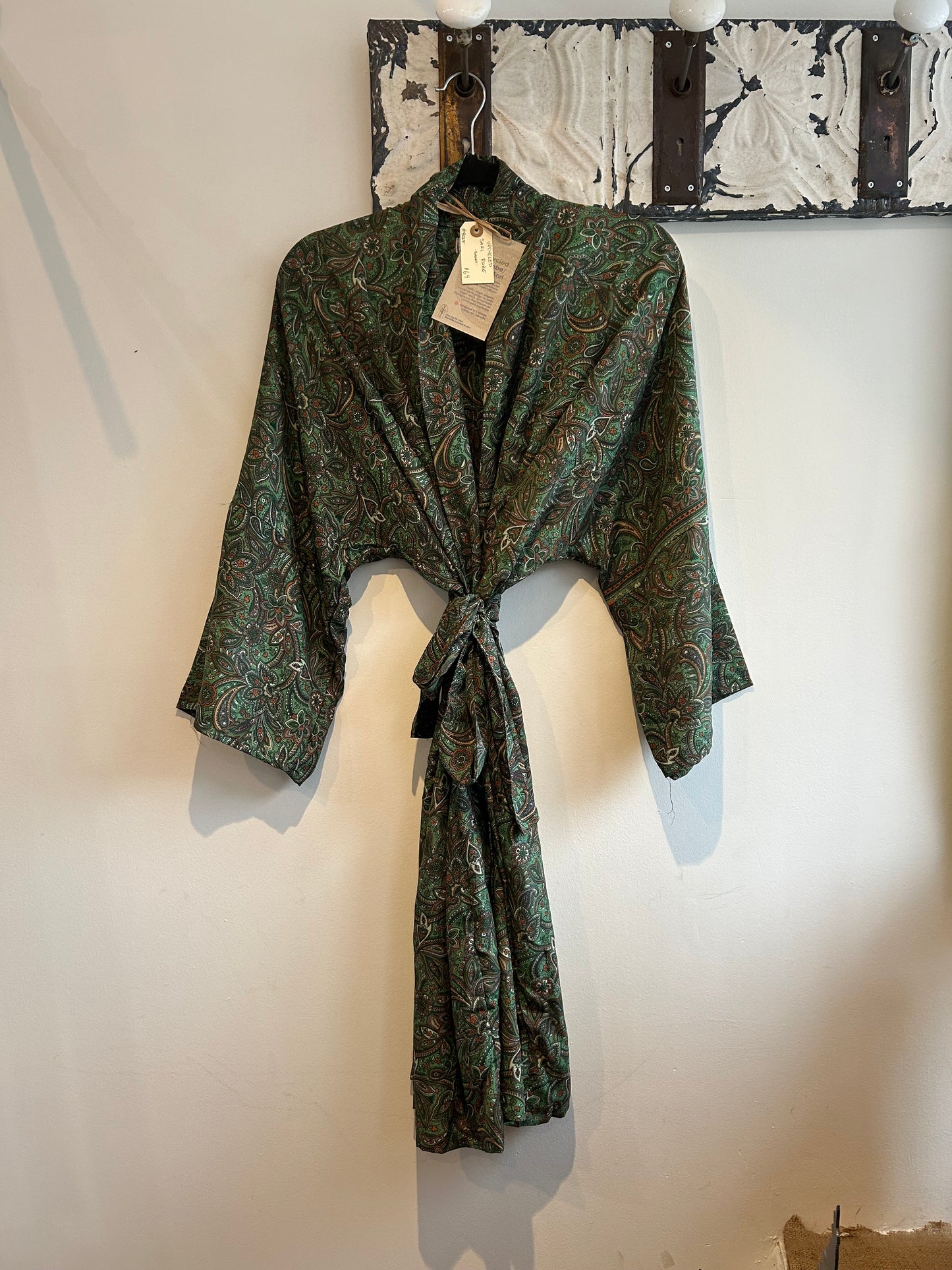 Upcycled Sari Robe - Short #C1