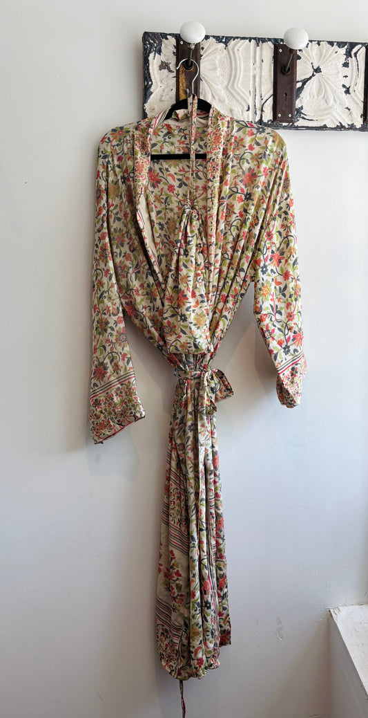 Upcycled Sari Robe - Long #B22