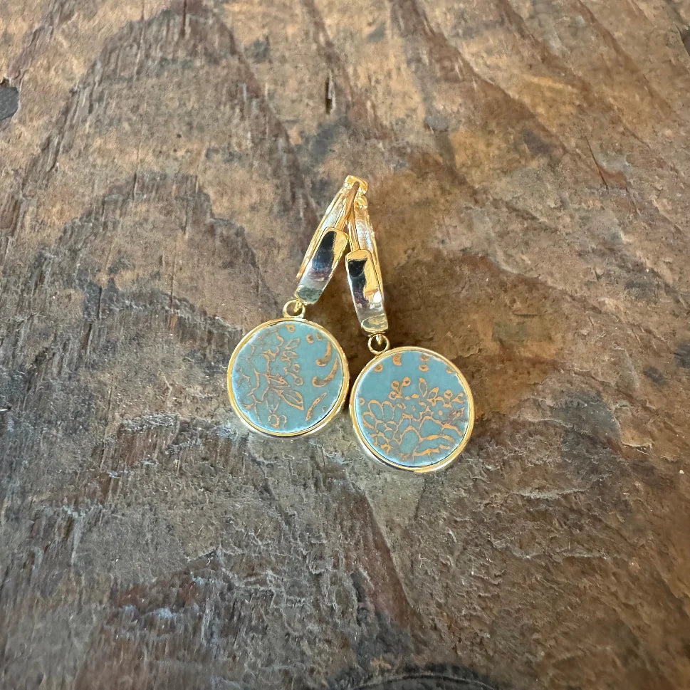 Upcycled Antique China Earrings