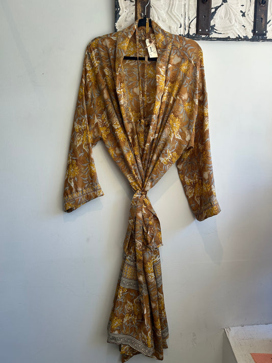 Upcycled Sari Robe - Long #A48