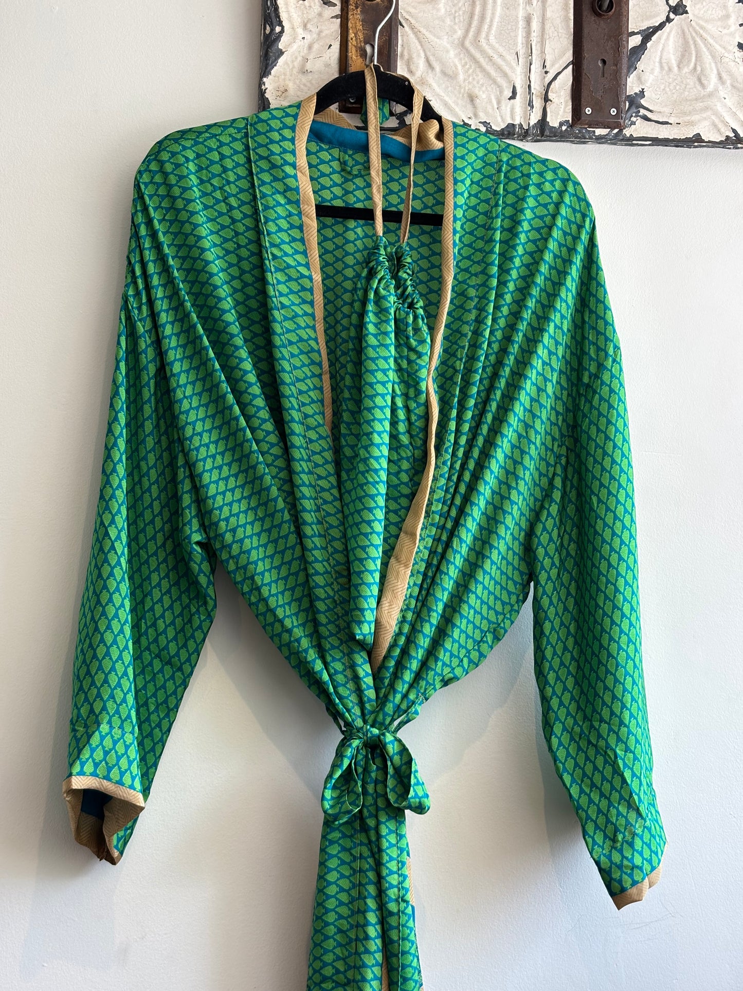 Upcycled Sari Robe - Long #B1