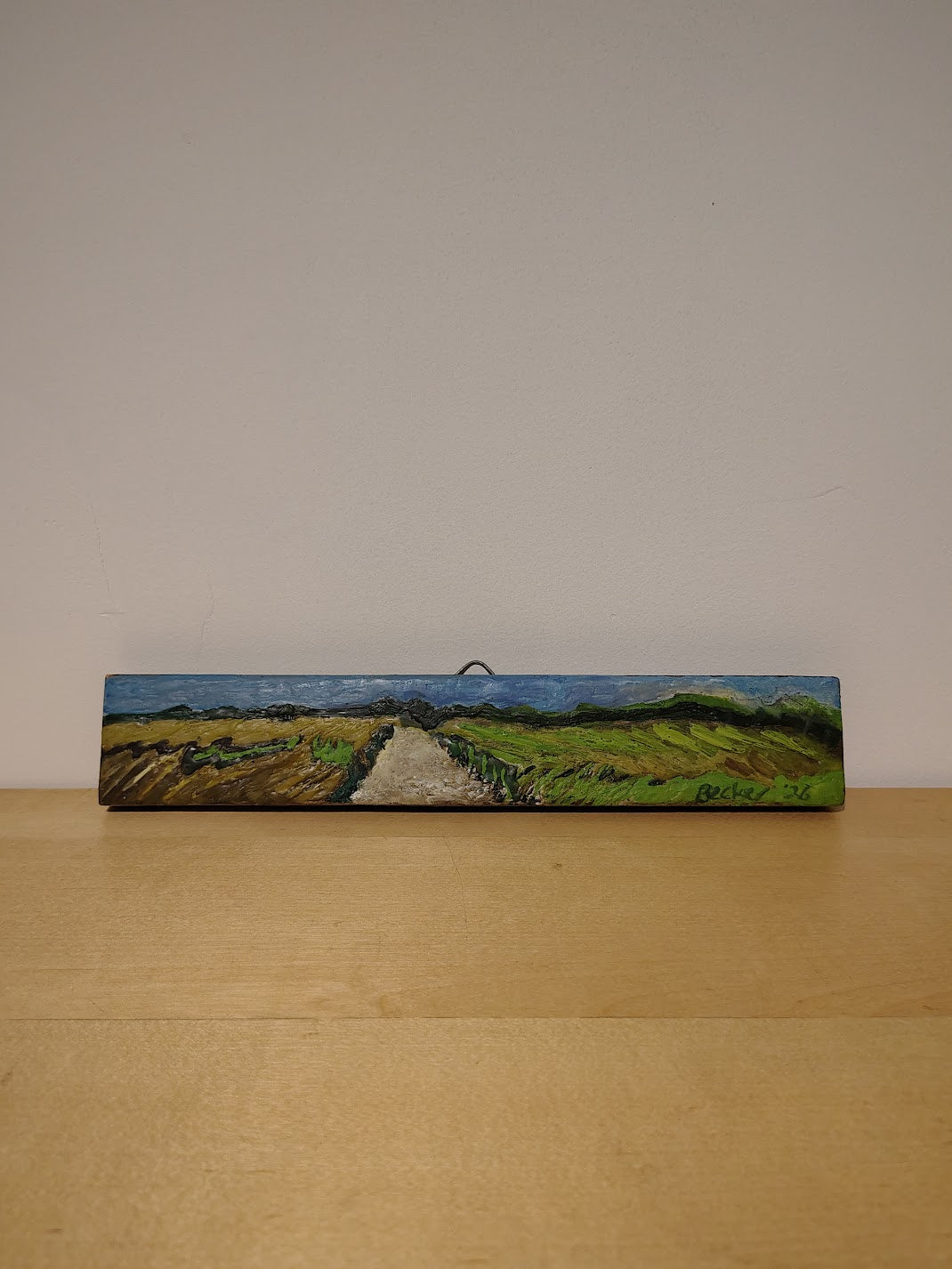 Leslie Becker Encaustic Beeswax Wood Painting