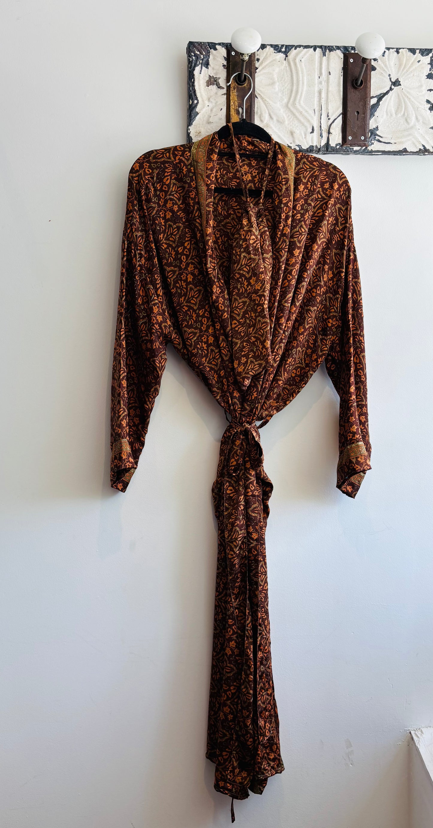 Upcycled Sari Robe - Long #B3