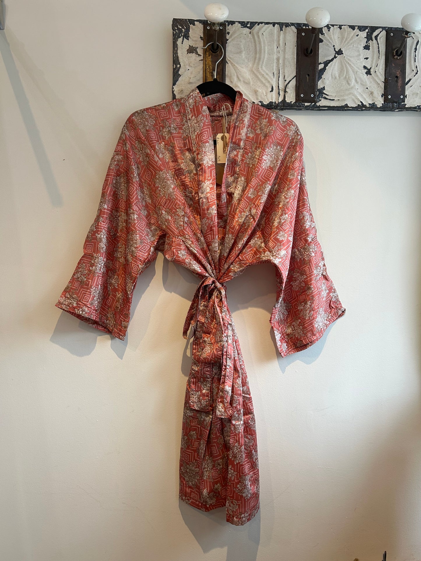 Upcycled Sari Robe - Short #C2