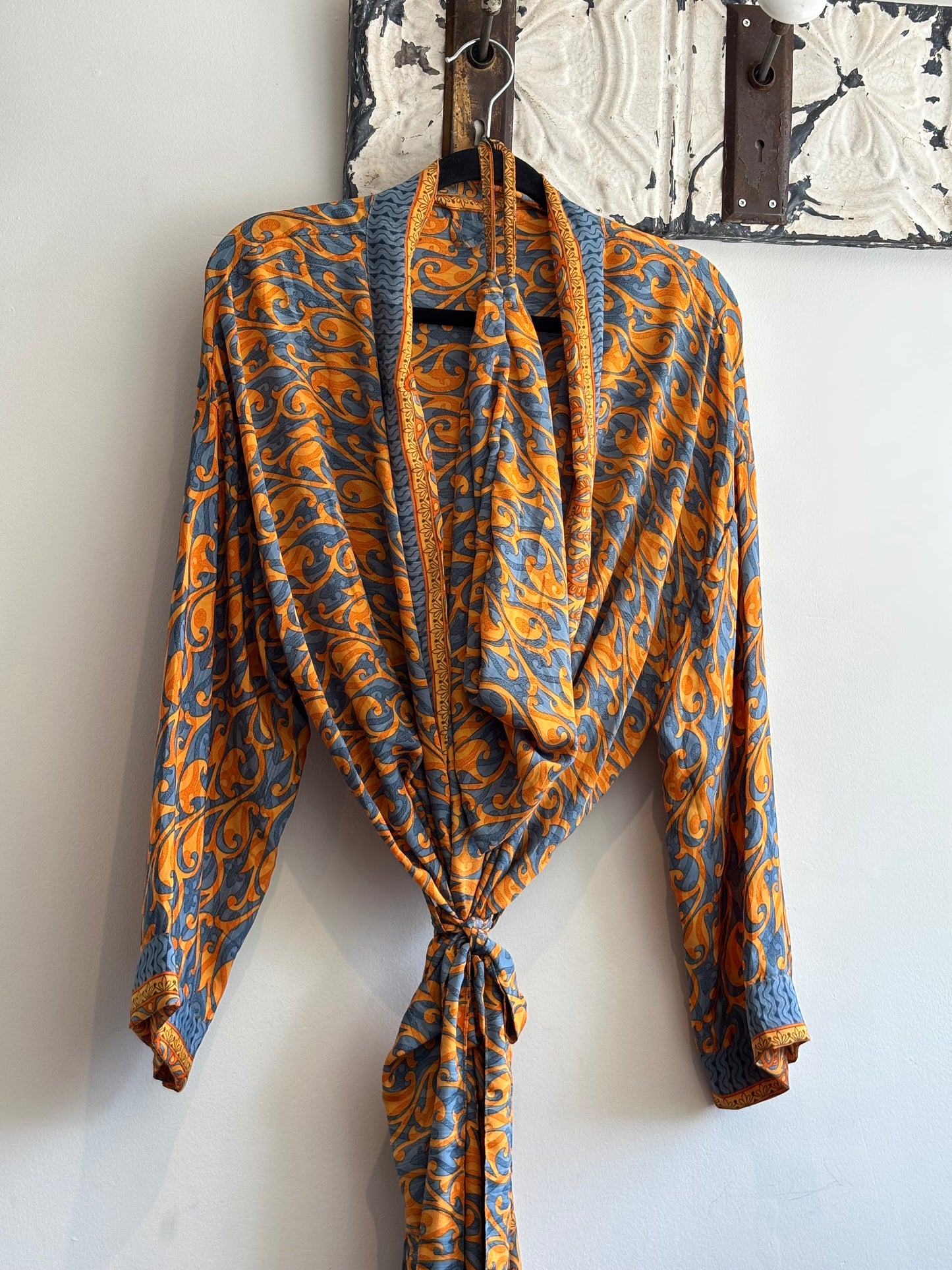 Upcycled Sari Robe - Long #B11