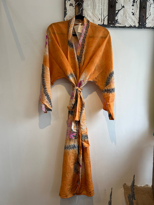 Upcycled Sari Robe - Long #C13