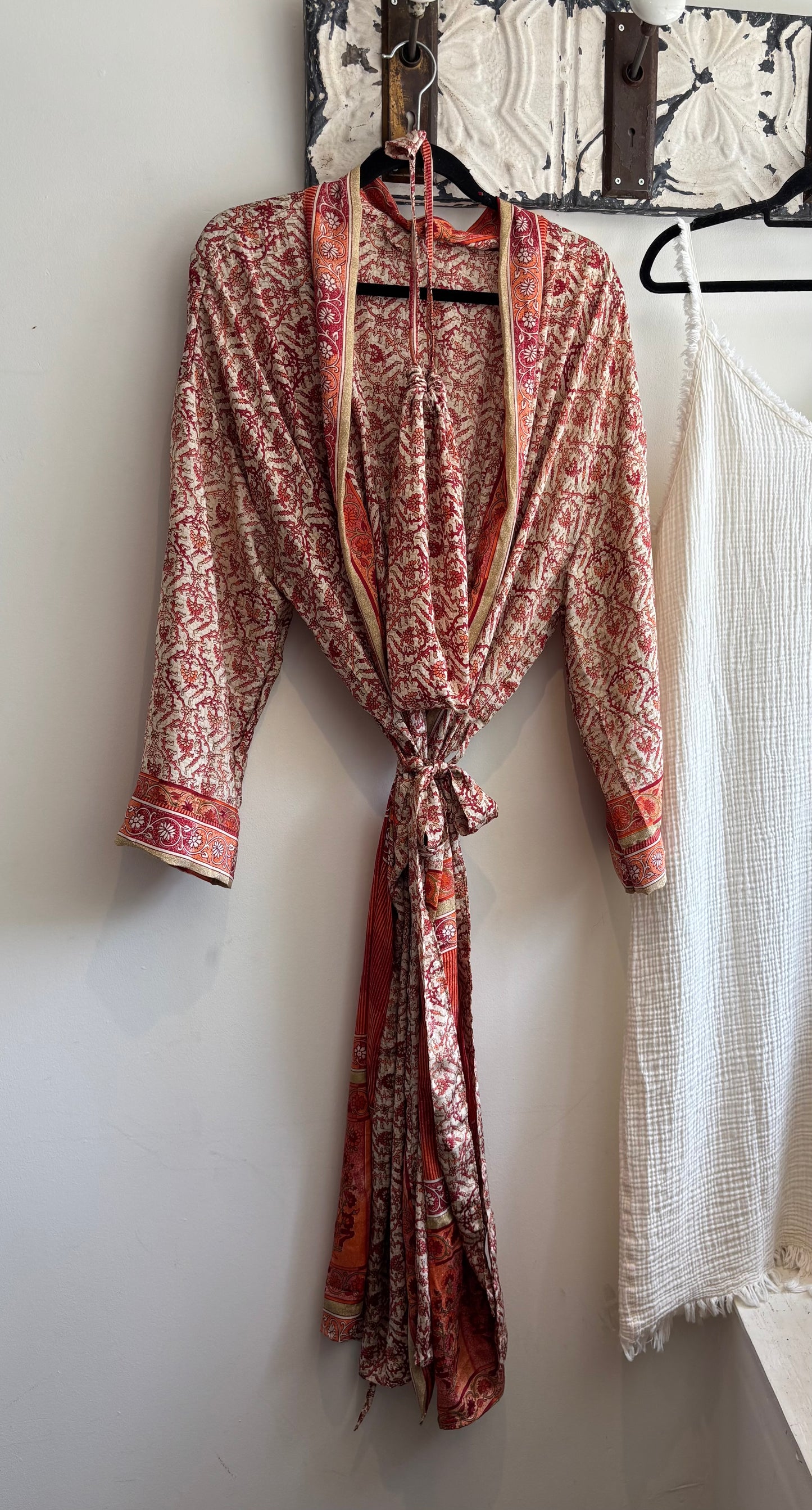 Upcycled Sari Robe - Long #B8