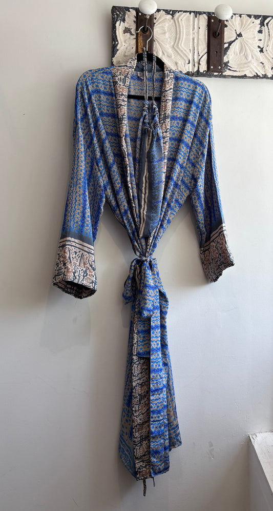 Upcycled Sari Robe - Long #B9