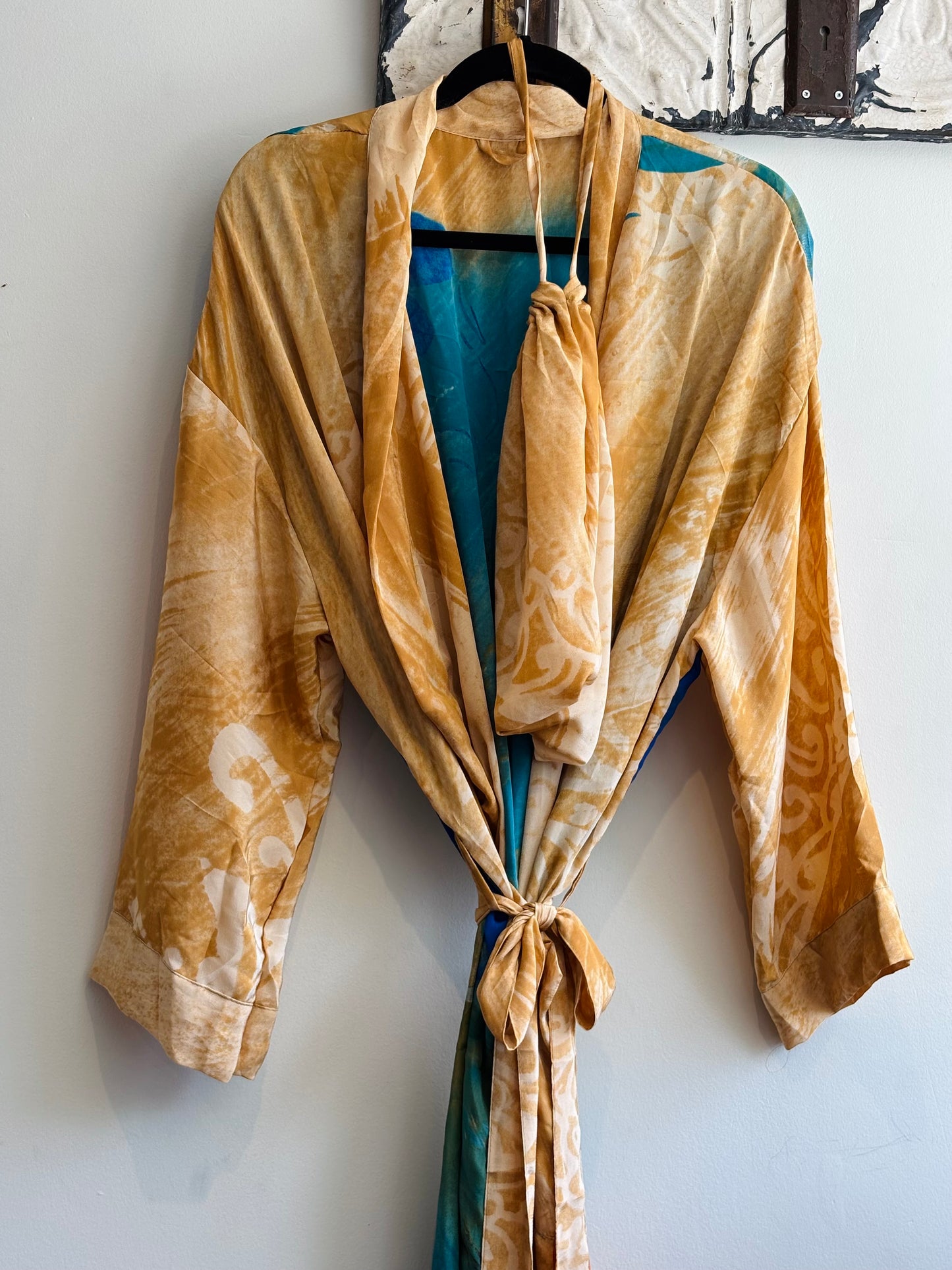 Upcycled Sari Robe - Long #B6