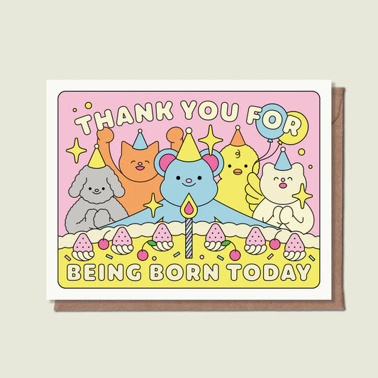 Épée Lapin Studio Card - Thank You For Being Born