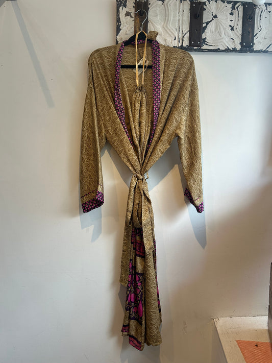 Upcycled Sari Robe - Long #A41