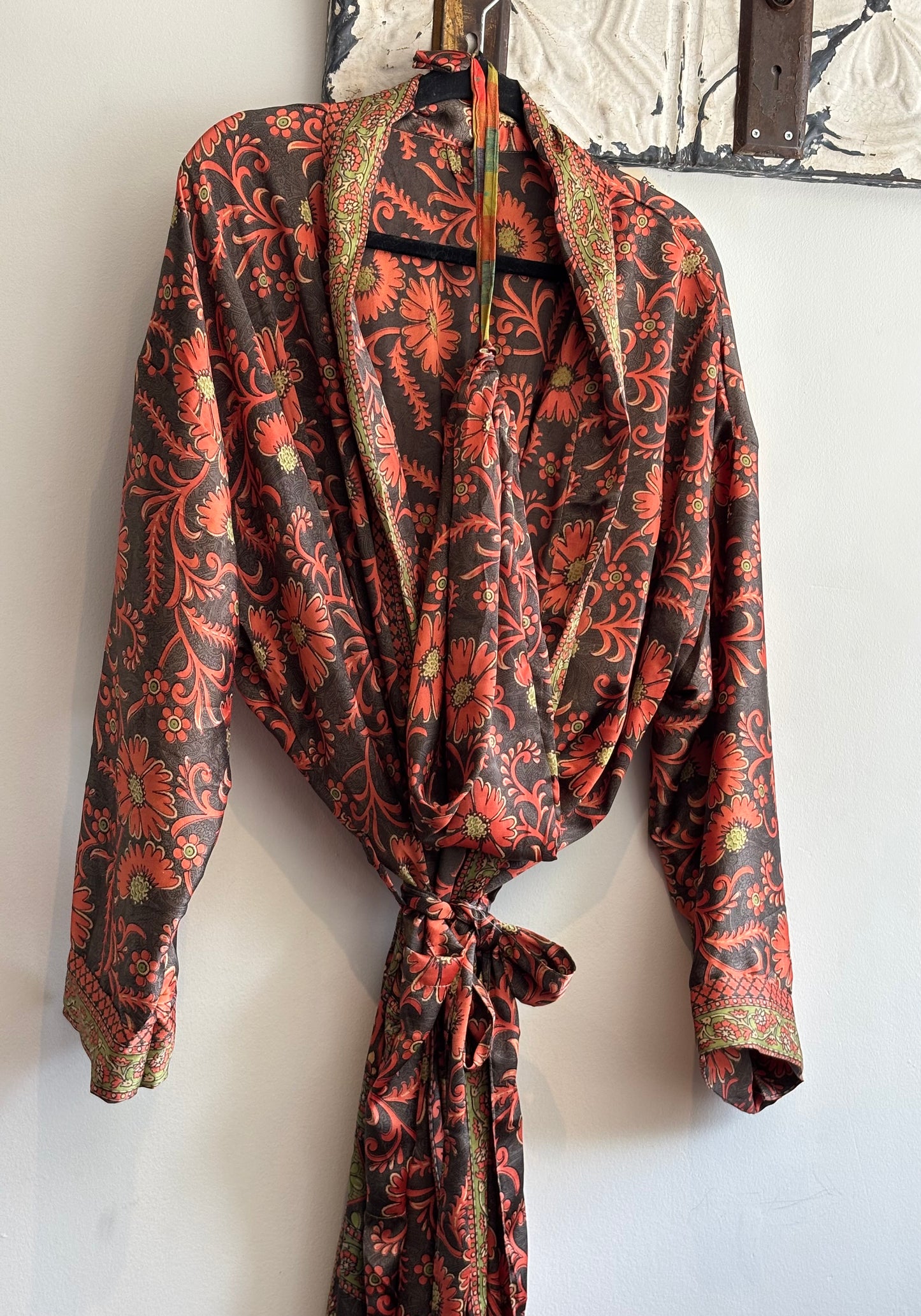 Upcycled Sari Robe - Long #B28