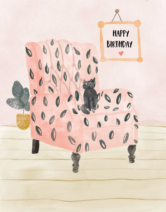 Poplar Paper Card - Happy Birthday (Cat)