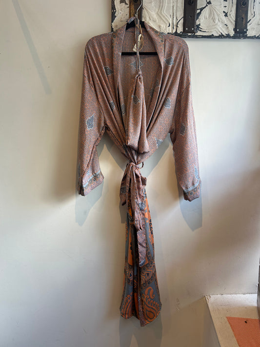 Upcycled Sari Robe - Long #A31