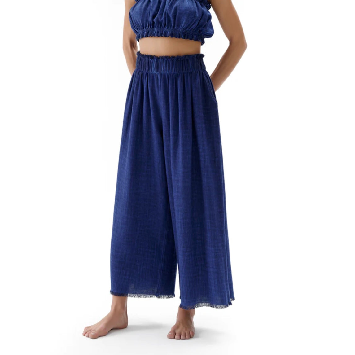 Pokoloko Linen-Cotton Palazzo Pants