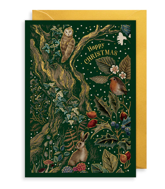 Winter Opulence - Happy Christmas Woodland Creatures