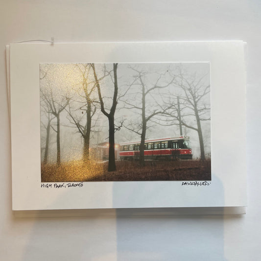 David Allen Photography Card - Foggy Streetcar