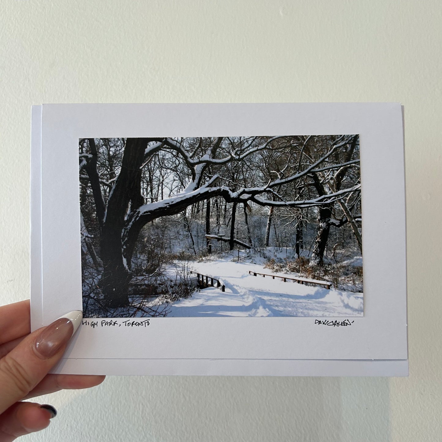 David Allen Photography Card - Snowy Bridge