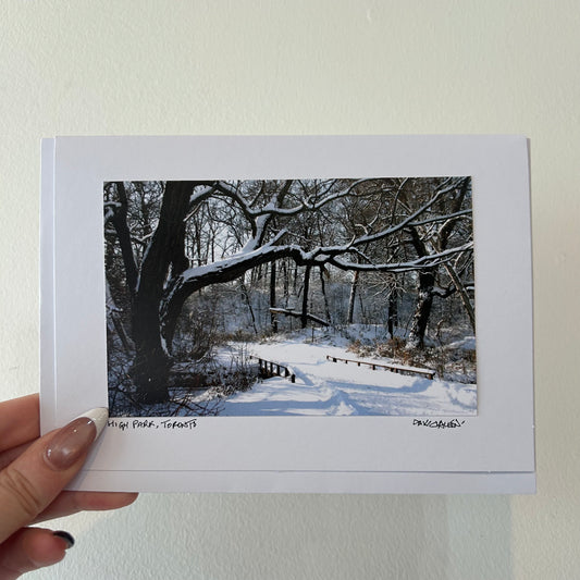 David Allen Photography Card - Snowy Bridge