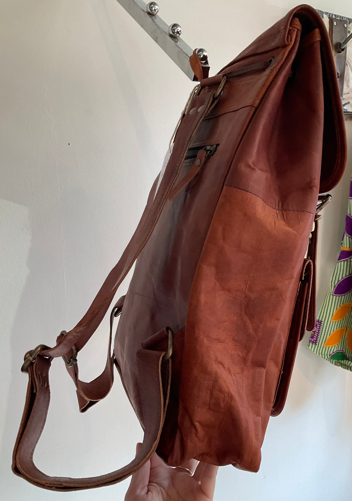 Handcrafted Leather 16” Padded Backpack