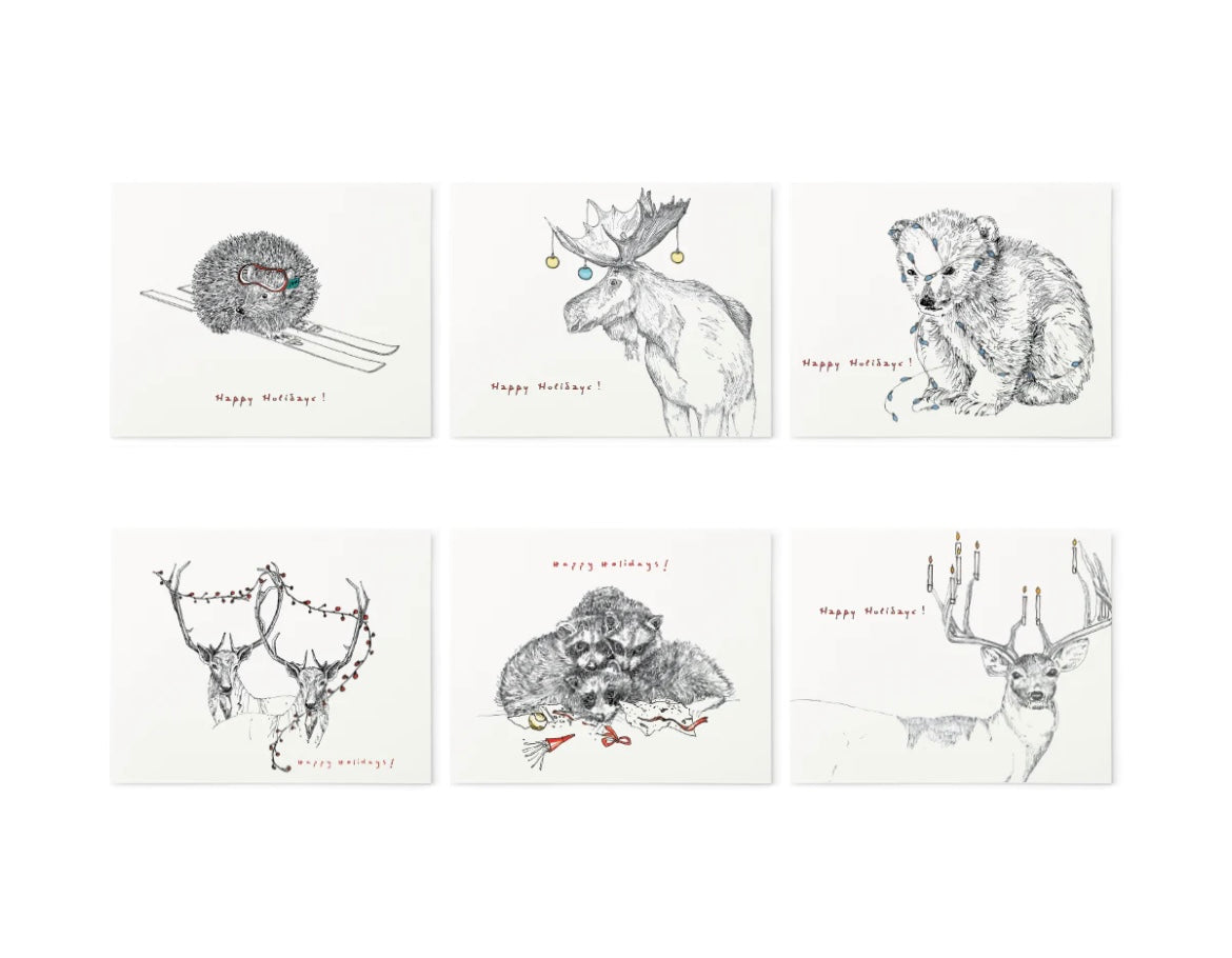 Petits Mots Cards - Christmas Animals (Box Set)