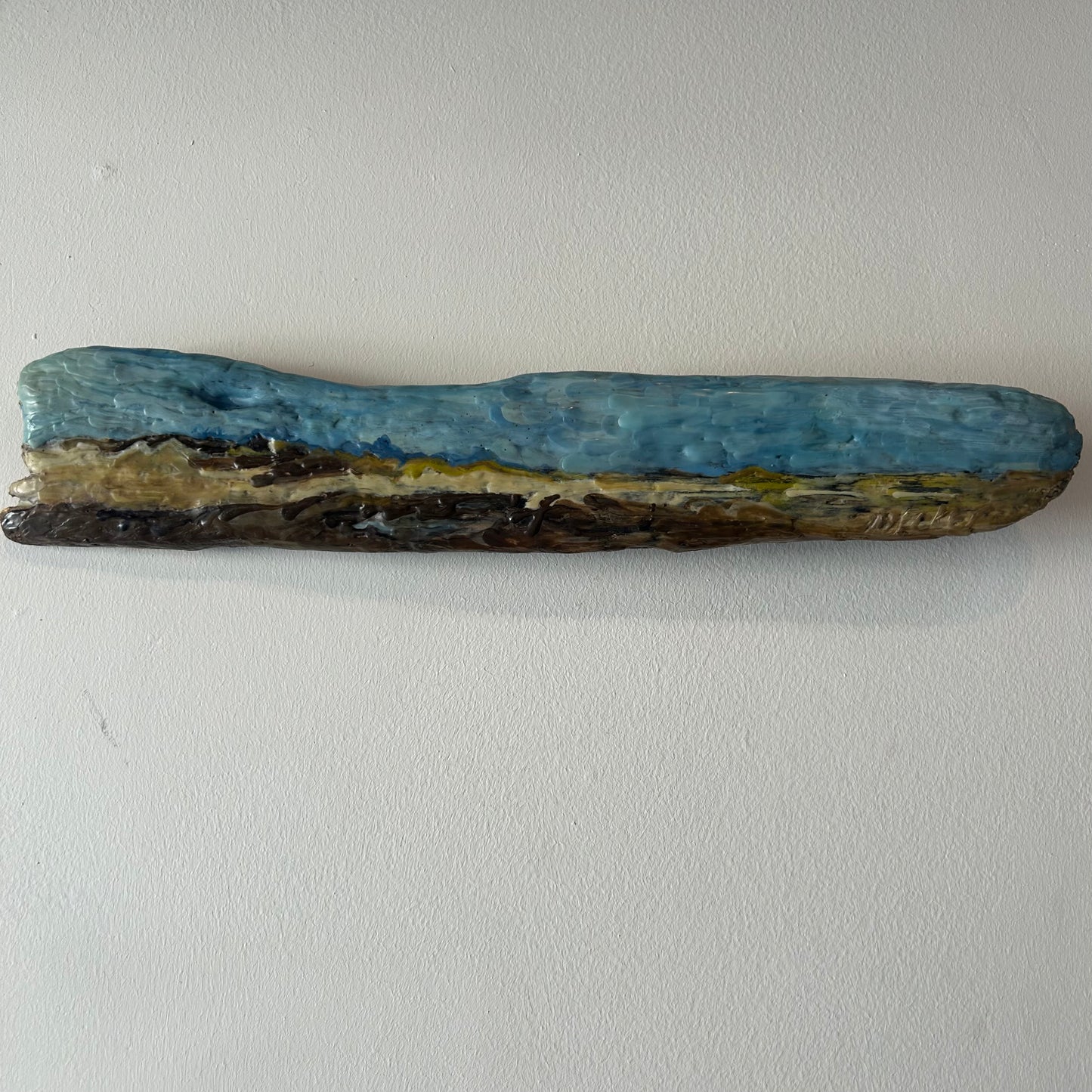 Leslie Becker Encaustic Beeswax Wood Painting