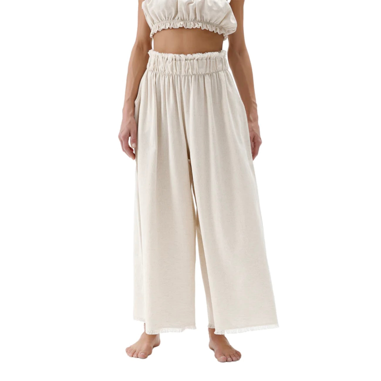 Pokoloko Linen-Cotton Palazzo Pants