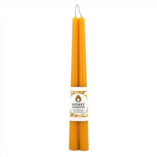 Honey Candles 12” Taper Pair