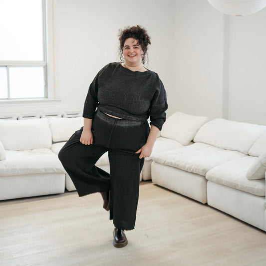 Pokoloko Crinkle Drawstring Palazzo Pants