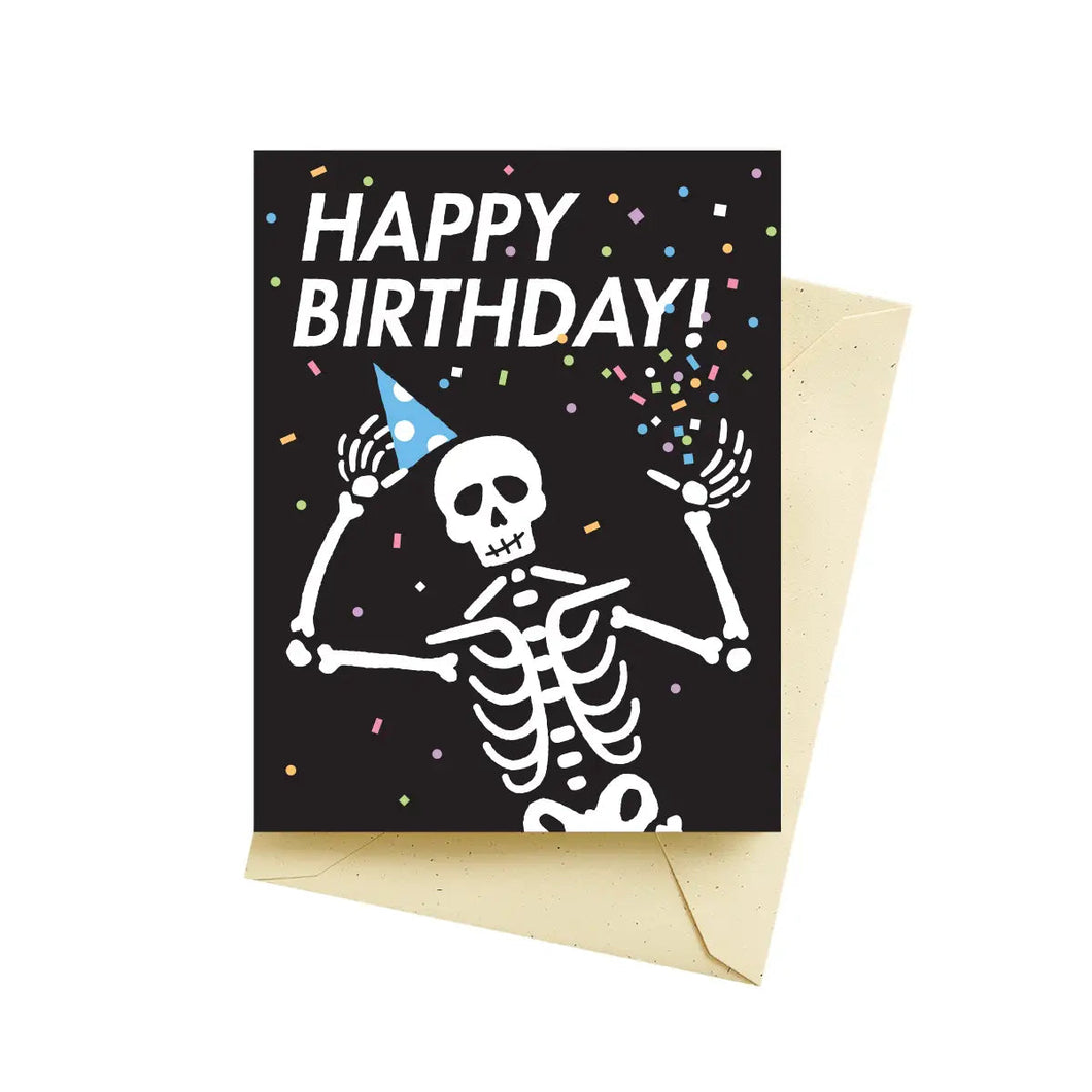 Seltzer Goods Cards - Skeleton Birthday