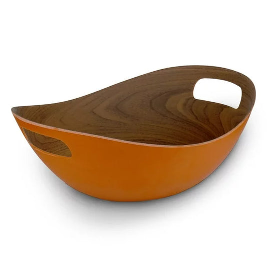 Bamboo Walnut Bowl with Handles