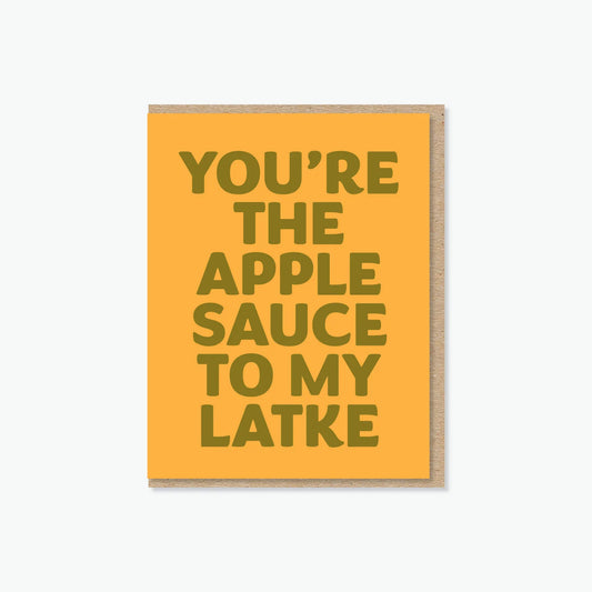 Everyday Yiddish Card - Applesauce & Latke