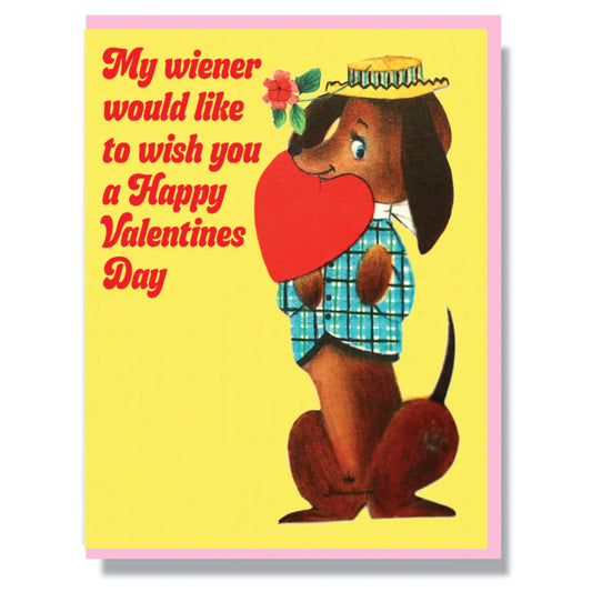 Smitten Kitten Card - Happy Valentines Wiener