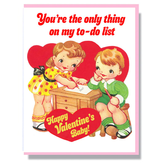 Smitten Kitten Card - Happy Valentines To-Do List