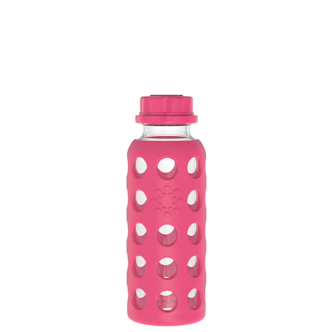 LifeFactory 9oz Glass Baby Bottle With Flat Cap