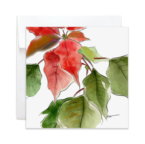 Kat Signature Card - Poinsettia