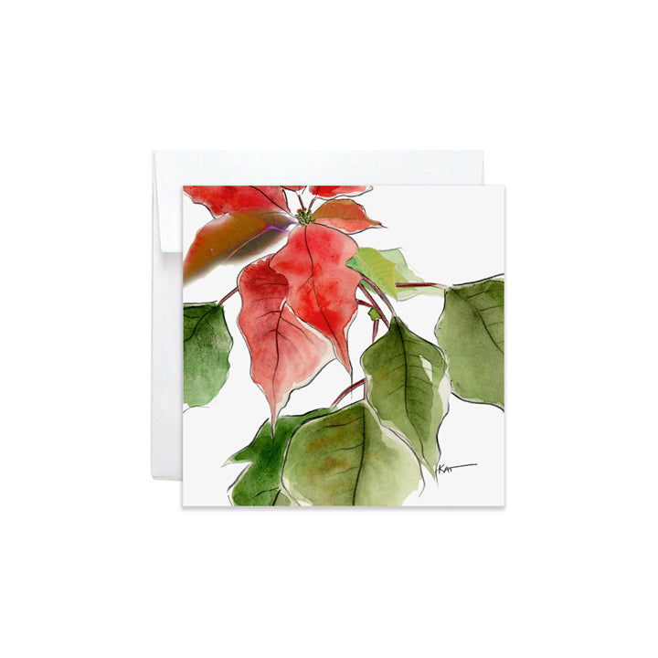 Kat Signature Mini Card - Poinsettia