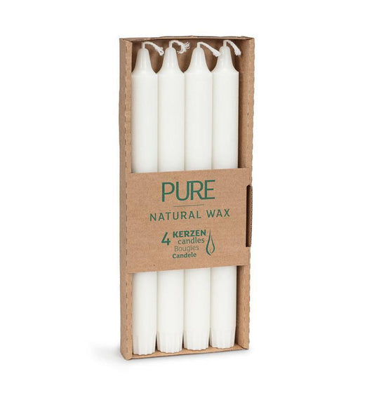 PURE Natural Wax Taper Eco Candles (by Wenzel Kerzen)