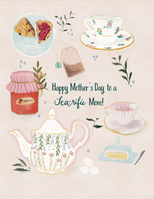 Poplar Paper Card -Tea-rrific Mom