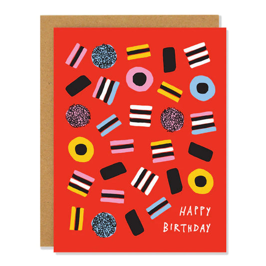 Badger and Burke Card - Liquorice Candy Birthday