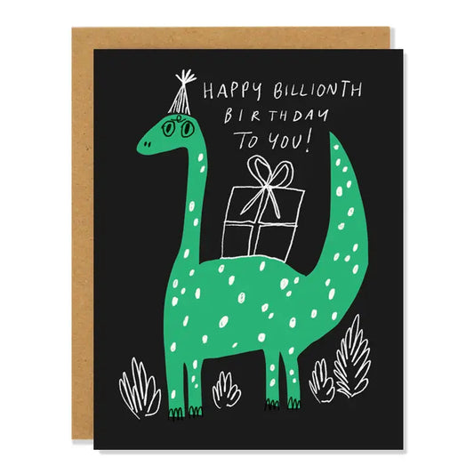 Badger and Burke Card - Billionth Birthday Dinosaur