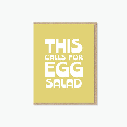 Everyday Yiddish Card - This Calls For Egg Salad