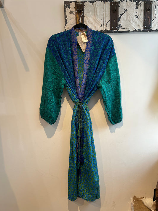 Upcycled Sari Robe - Short #C45