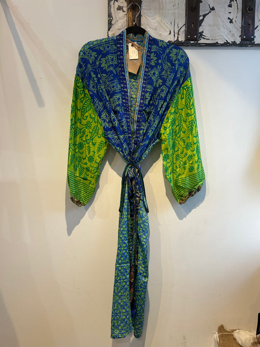 Upcycled Sari Robe - Short #C62