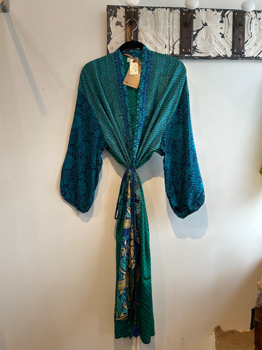 Upcycled Sari Robe - Short #C68