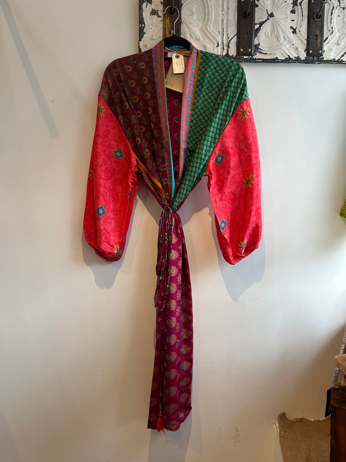 Upcycled Sari Robe - Short #C72