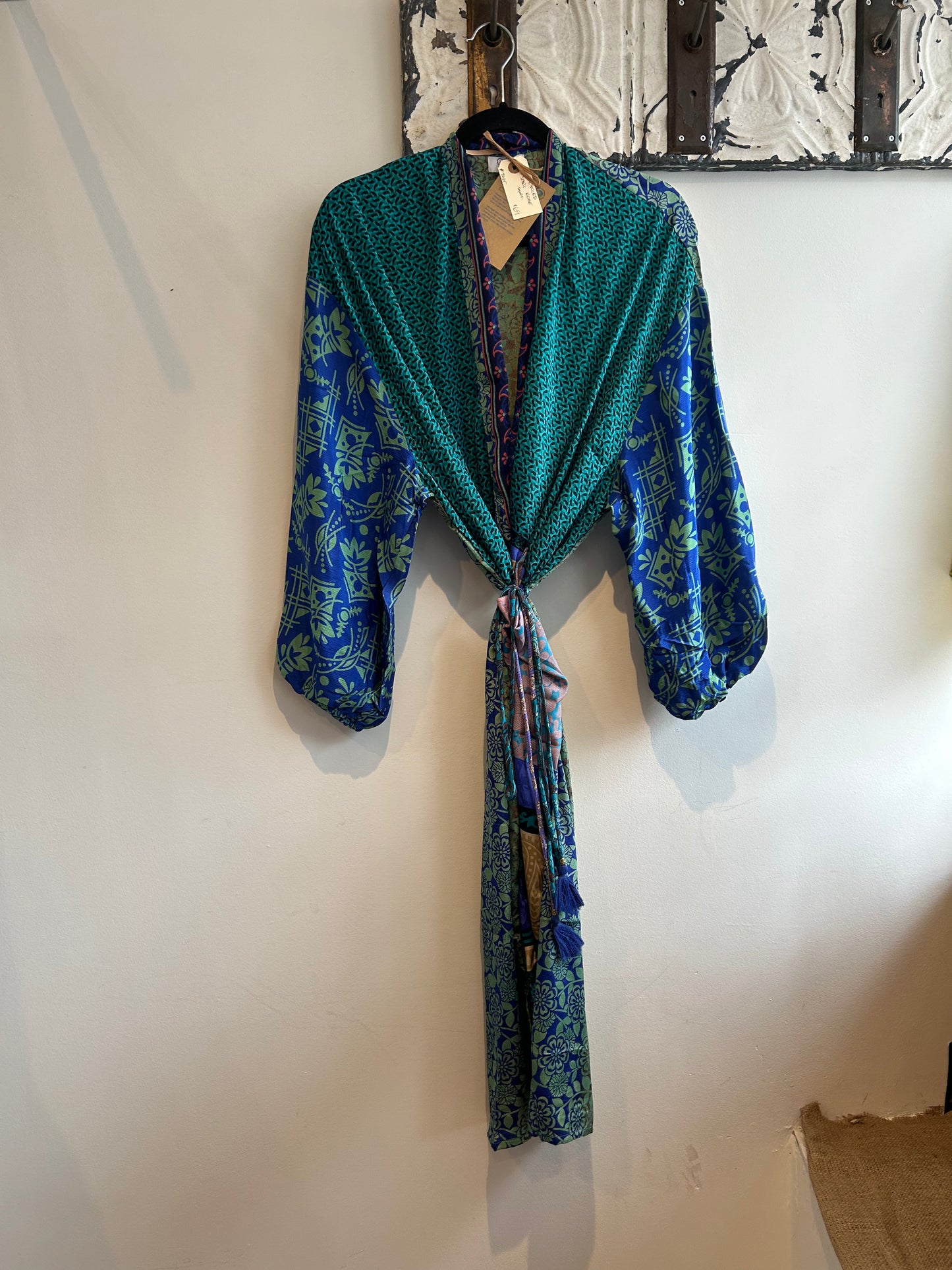 Upcycled Sari Robe - Short #C82