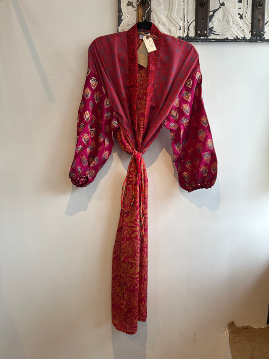 Upcycled Sari Robe - Short #C83