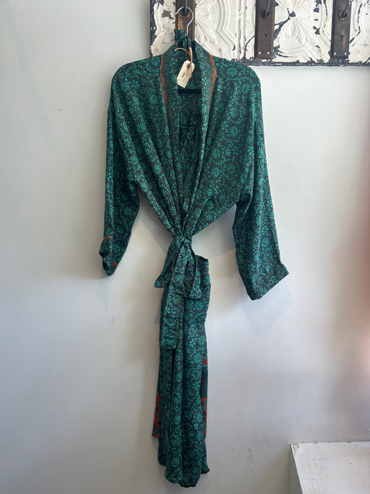Upcycled Sari Robe - Long #S3